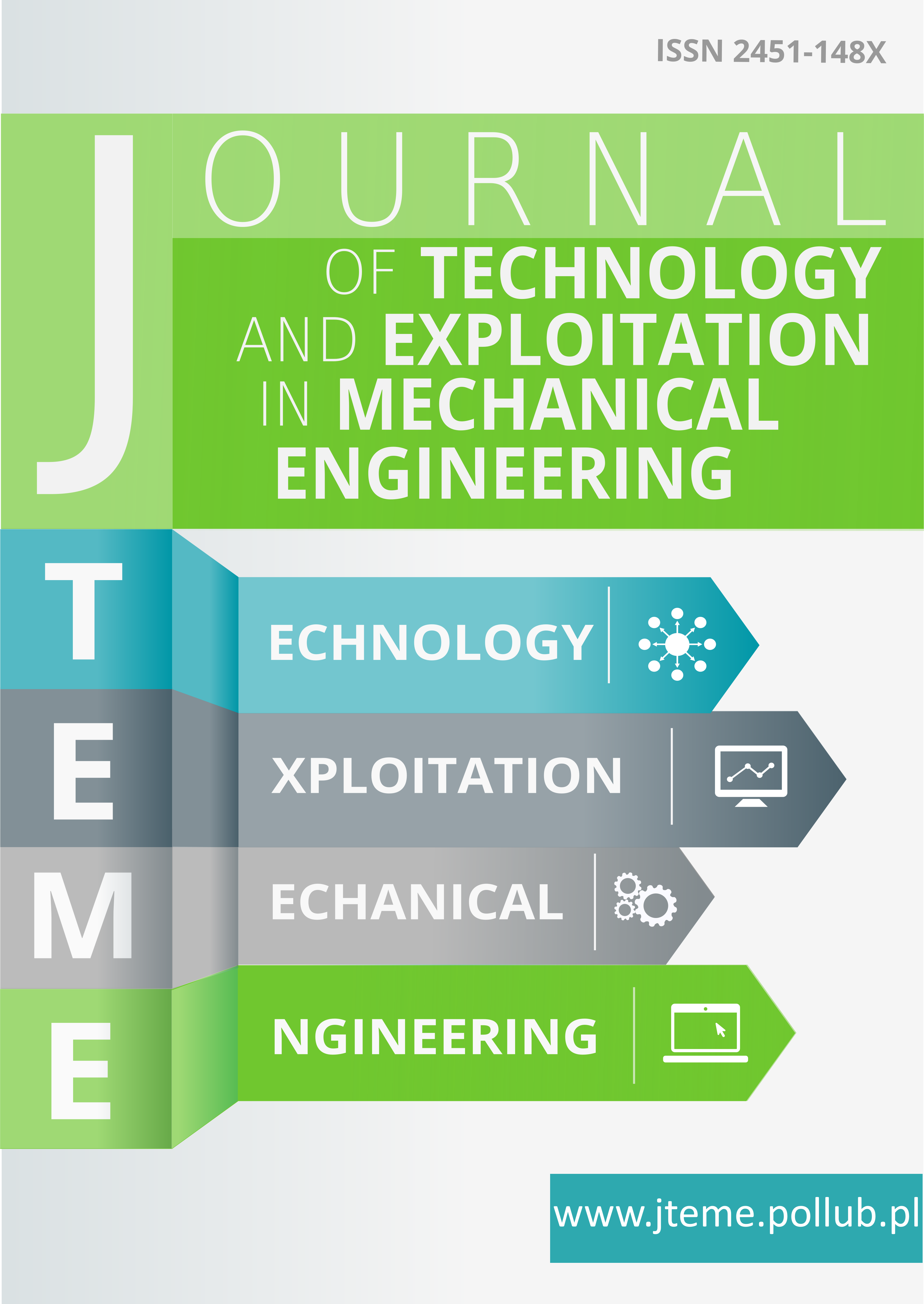 Okładka czasopisma Journal of Technology and Exploitation in Mechanical Engineering